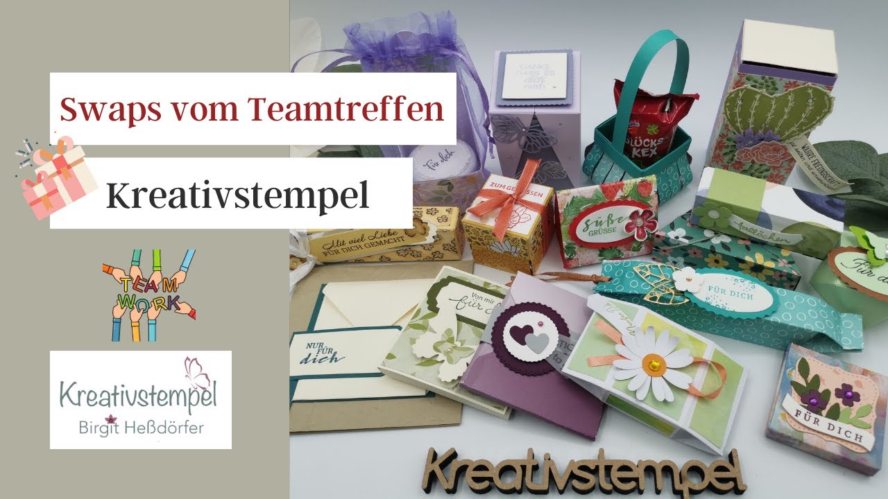Swaps vom Teamtreffen Kreativstempel / Ideensammlung Kleine Goodies zum Verschenken