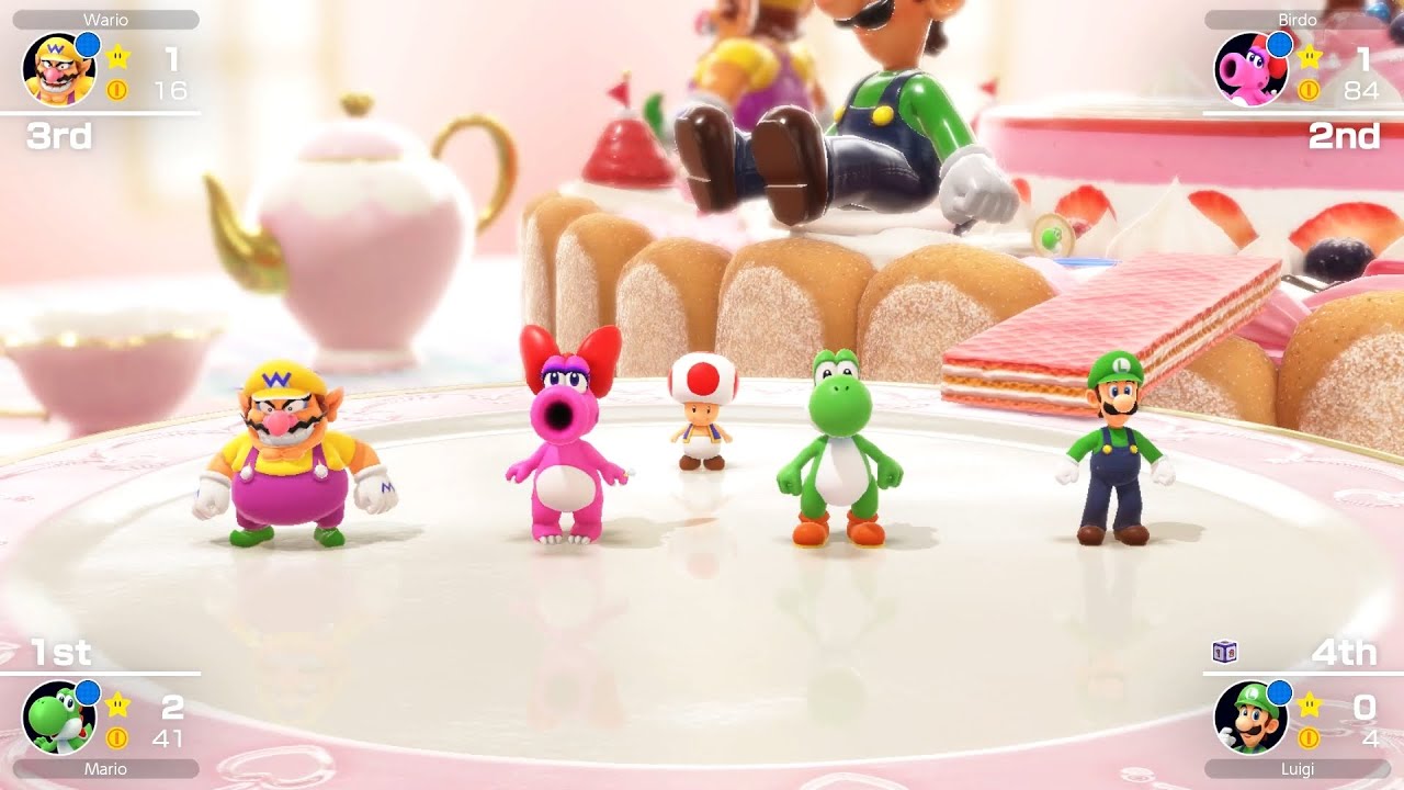 Mario Party Superstars #631 Peach's Birthday Cake Yoshi vs Birdo vs Luigi vs Wario