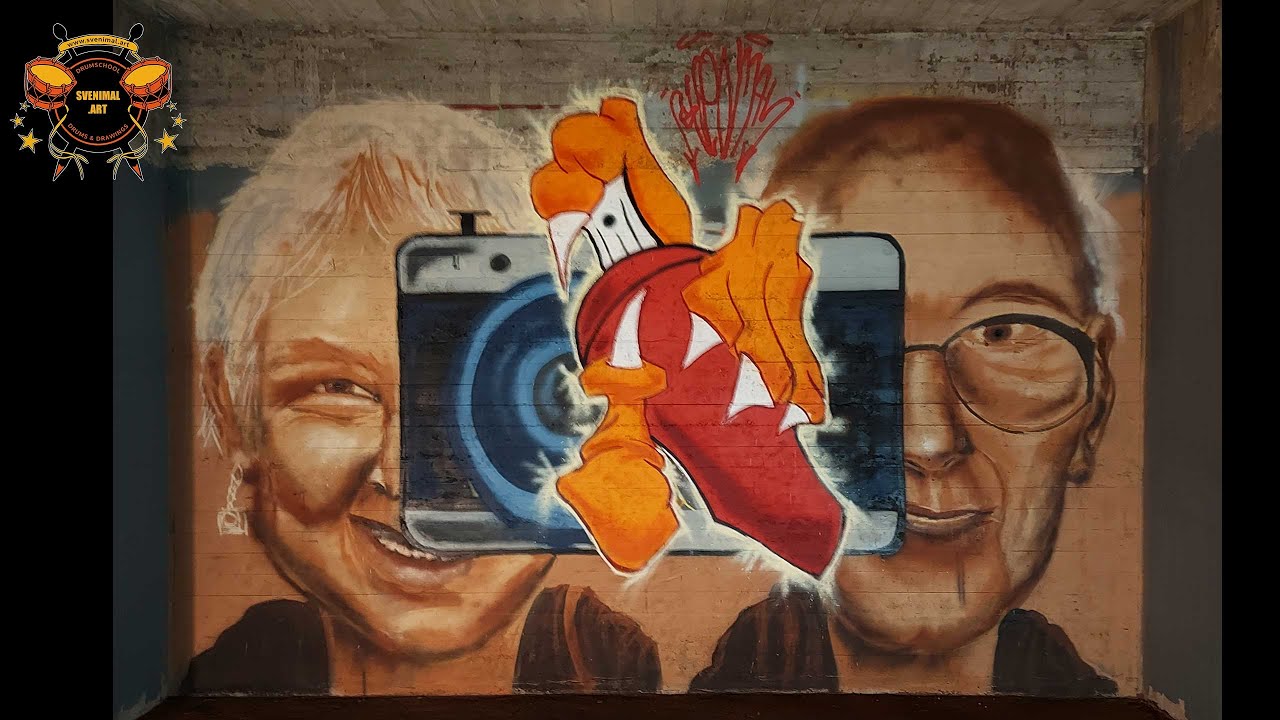 Martha Cooper &  Henry Chalfant graffiti mural by Svenimal @ Unframed, Heerlen