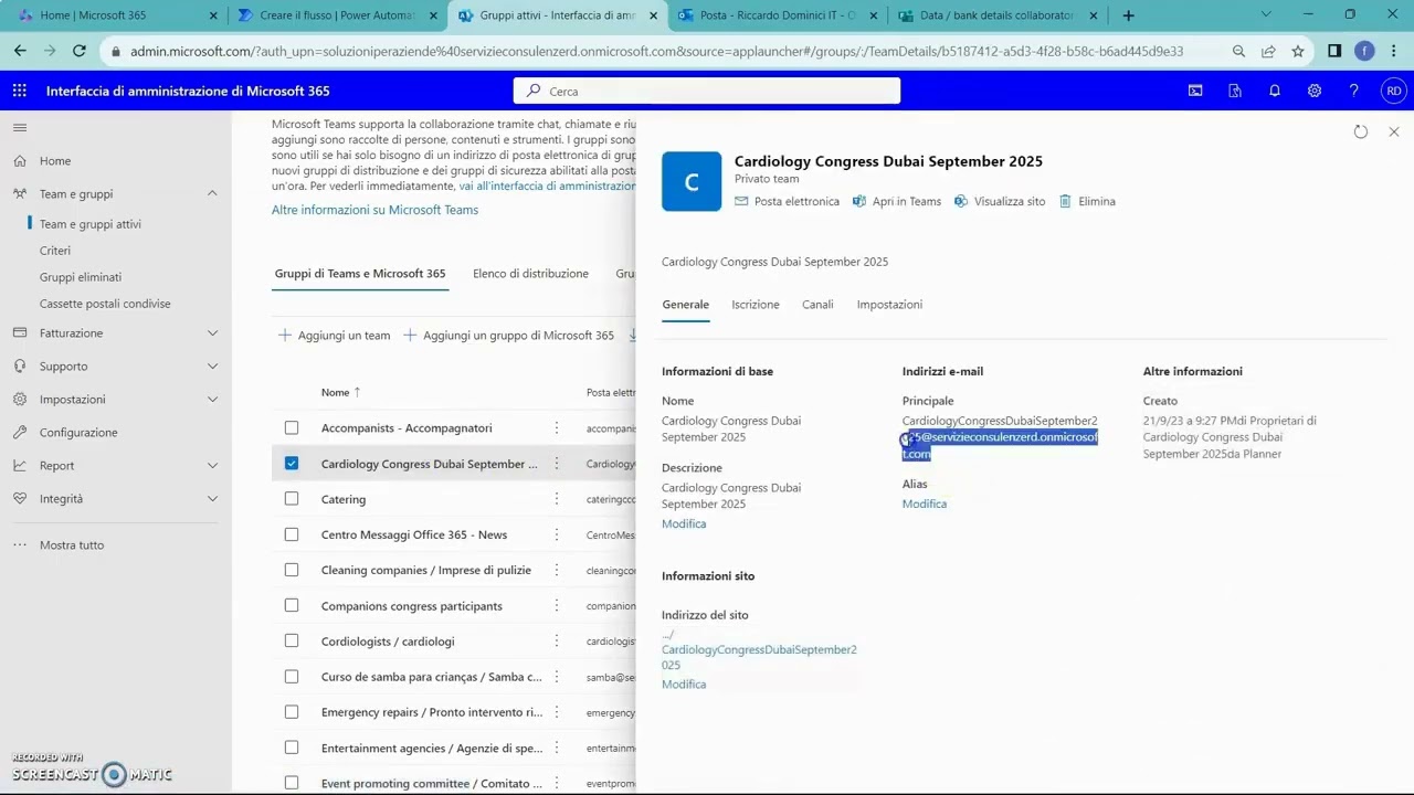 4.3 - Power Automate -  Power Automate flow construction  Dane do Share Point i alert Email