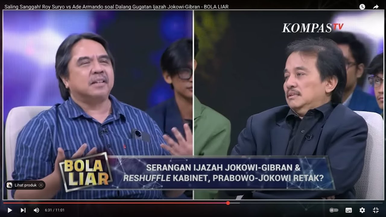 Roy Suryo vs Ade Armando soal Dalang Gugatan Ijazah Jokowi Gibran