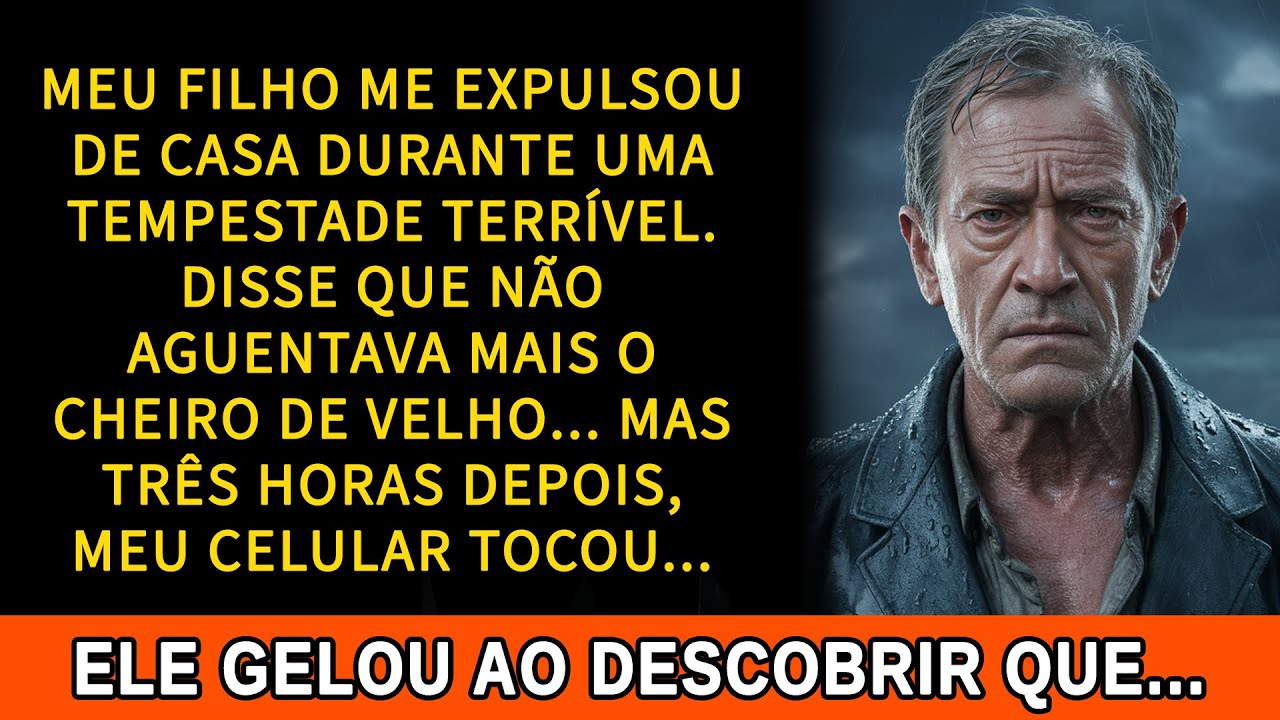 Meu filho me expulsou de casa durante uma terrível tempestade... Mas três horas meu celular tocou...