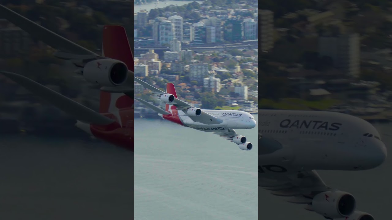 Qantas Airbus A380 Sydney Harbour Flyover