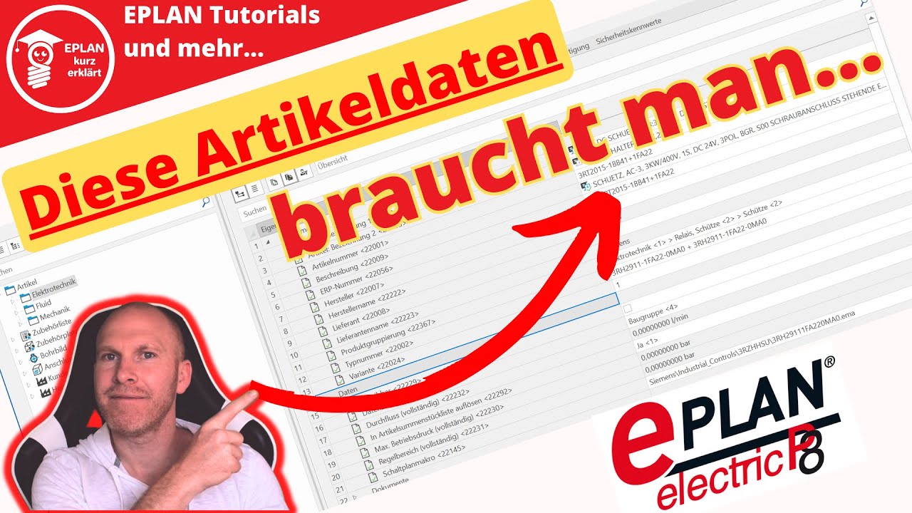 EPLAN Artikeldatenbank erklärt. Diese Felder solltest du füllen, wenn du...
