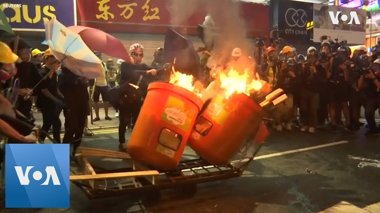 Latest Hong Kong Protests End with Tear Gas, Rock Throwing