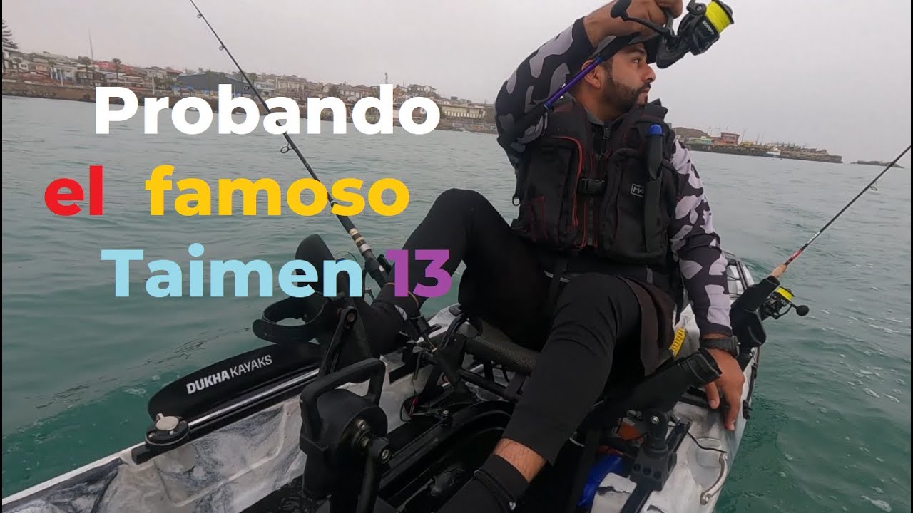 KAYAK TAIMEN 13, BAUTIZADO CON GRAN CAPTURA, PESCA EN KAYAK CHILE