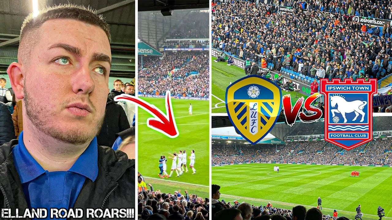 LEEDS UNITED VS IPSWICH TOWN | 4-0 | 36,000 LEEDS FANS GO MENTAL & KICKS OFF AT ELLAND ROAD!!!