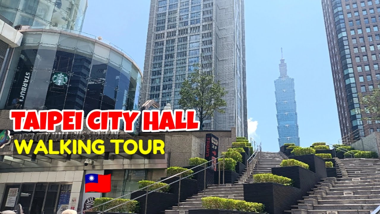 TAIPEI CITY HALL, BUS STATION 🇹🇼 | WALKING TOUR | @JOHONA