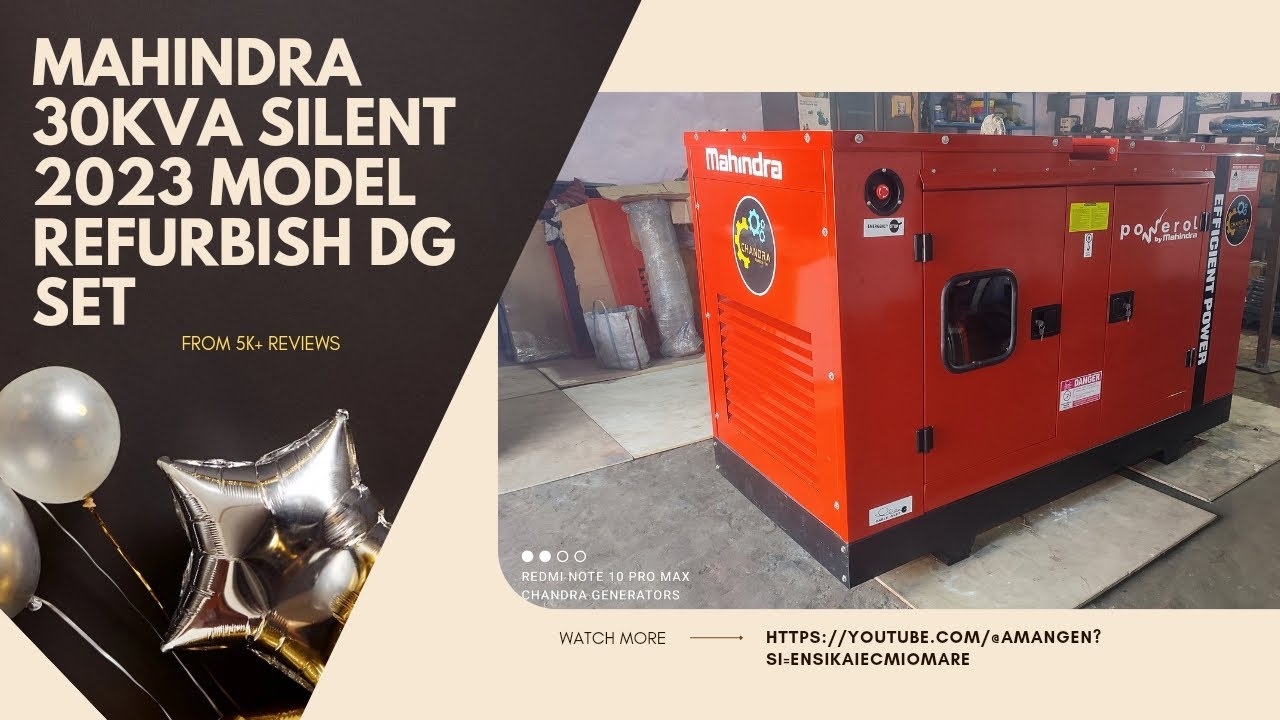 MAHINDRA POWEROL 30 KVA 2022 MODEL RE FURBISHED GENSET @ChandraGenerator. @Dieselgeneratorksa