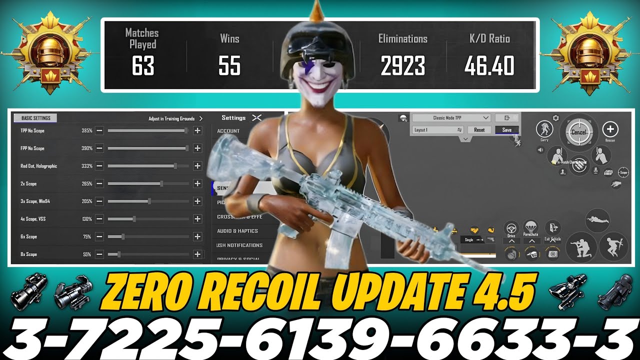 NEW UPDATE 4.5 CODE 🔥 PUBG MOBILE/BGMI SENSITIVITY SETTINGS 2026 | BEST SCOPE SENSITIVITY SETTINGS✅