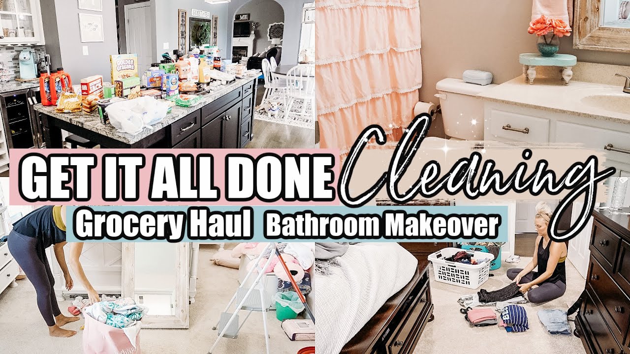 CLEAN WITH ME-GETTING IT ALL DONE MOTIVATION-GROCERY HAUL-BATHROOM MAKEOVER+REVEAL|JESSI CHRISTINE