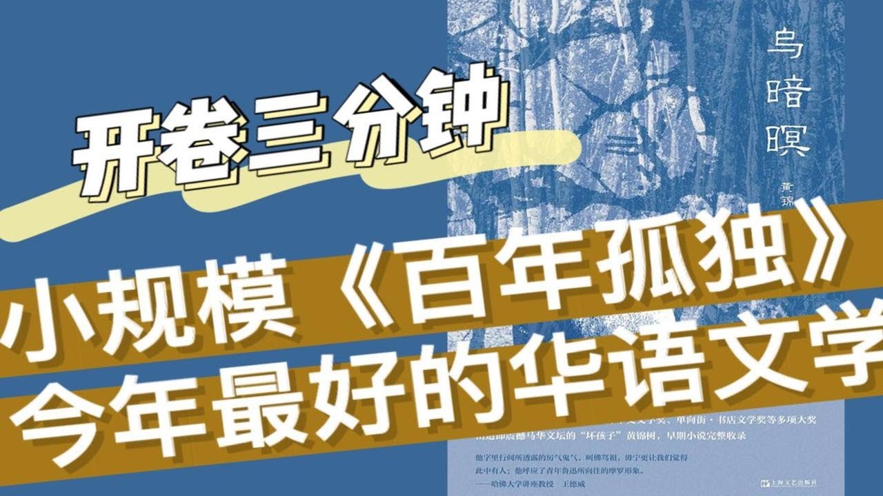 近年最值得关注的小说家黄锦树《乌暗暝》| 编辑渡边