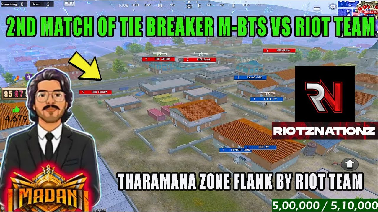 2ND MATCH OF TIE BREAKER M-BTS VS RIOT TEAM TOURNAMENT TEAM DA RIOT ANI SERIYANA FLANK #btswar