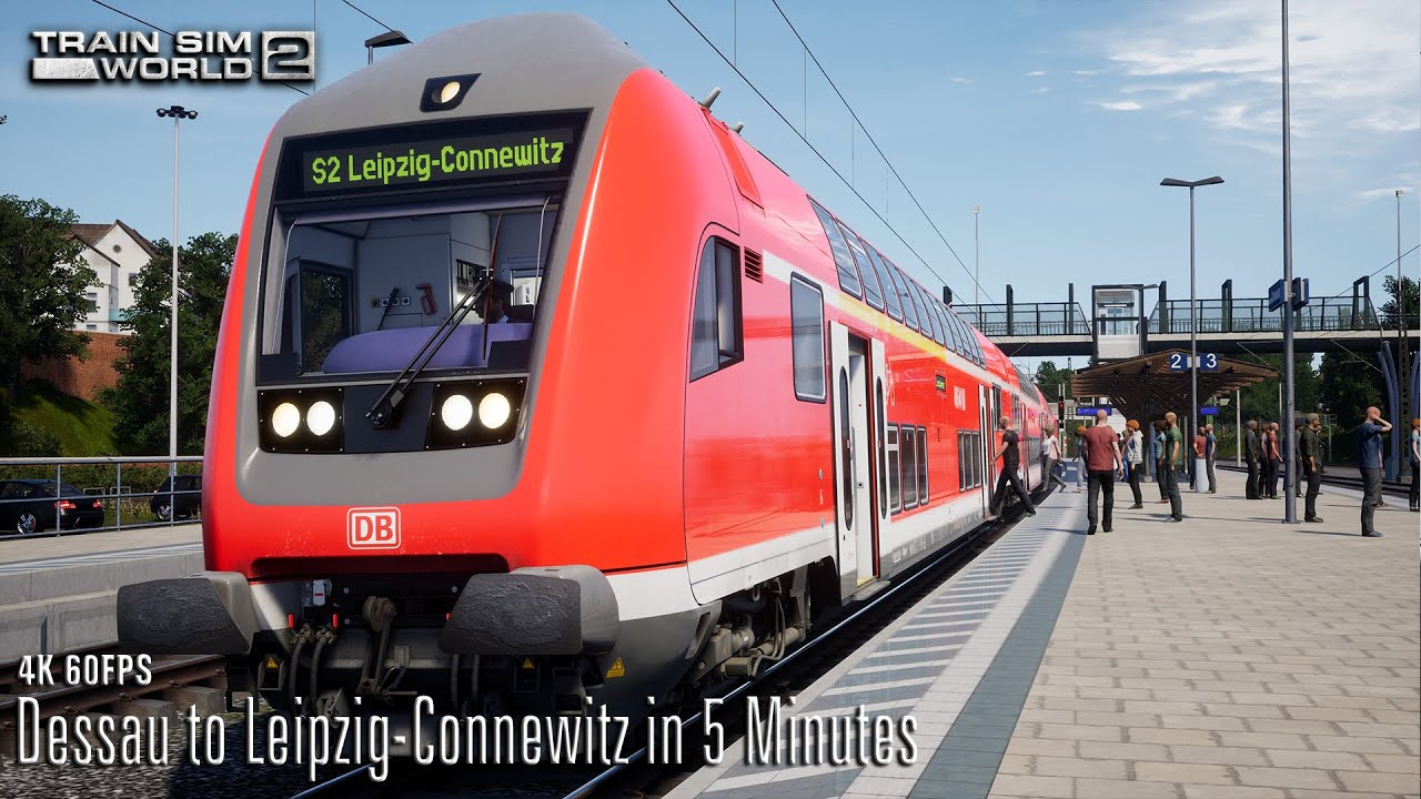 Dessau to Leipzig-Connewitz in 5 Minutes - Rapid Transit - Timelapse - Train Sim World 2