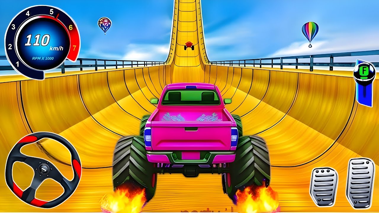 Monster Truck GT Car Racing - Ramp Car Simulator Game - Android Gameplay 