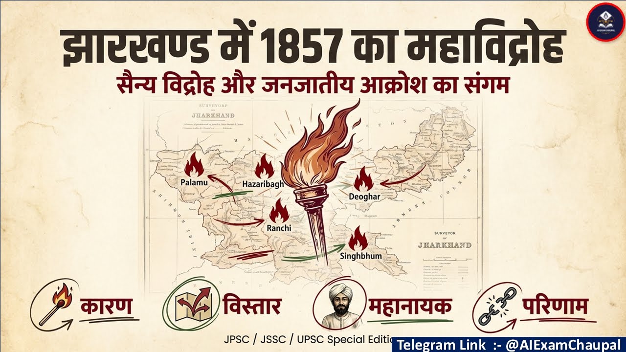 1857 का विद्रोह झारखण्ड में | Tribal Revolt & Jharkhand Heroes | JPSC JSSC Special