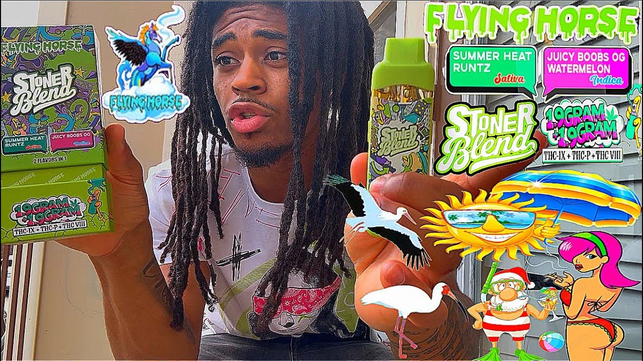 THCP FLYING HORSE 3.8GRAM Disposable Vape  |Stoner Blend vape| Review!!