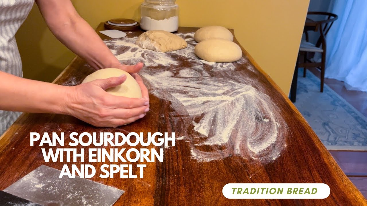 pan sourdough bread with einkorn and spelt whole grain flour /made in one day
