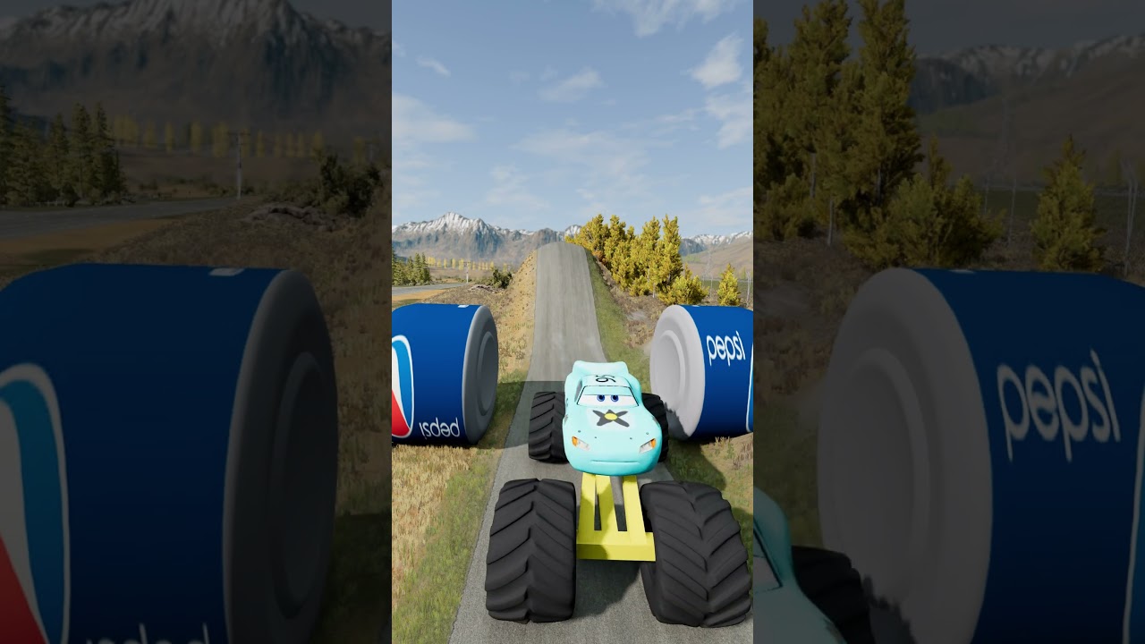 Car cartoon Vs pepsi #beamngdrive #trending #beamng