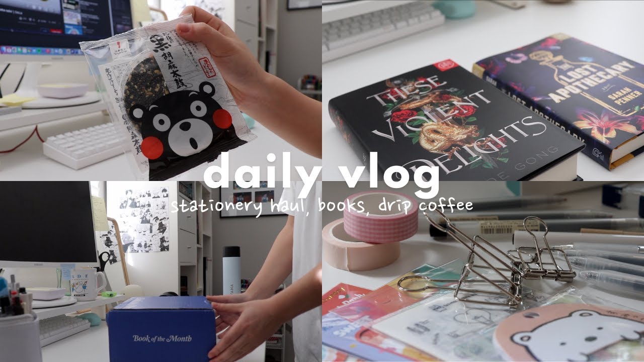 chill daily vlog: stationery, books and coffee; enjoying slow moments