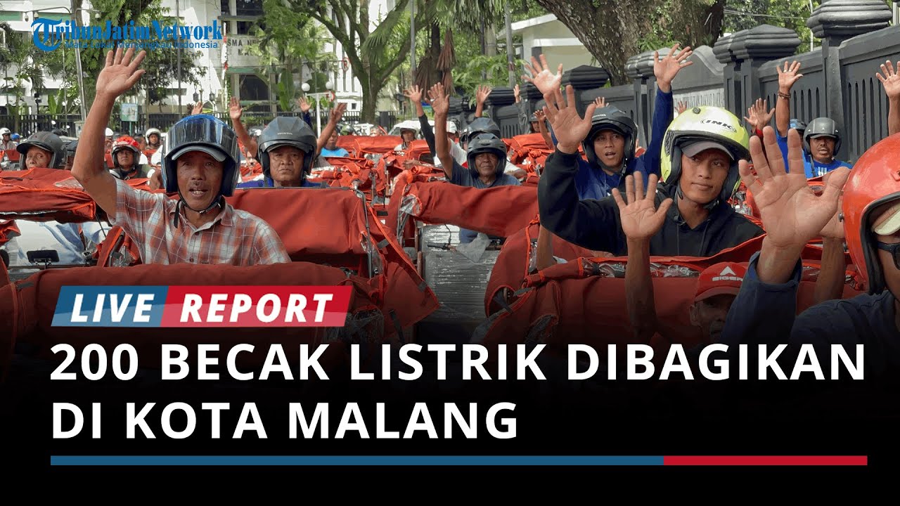 Yayasan Gerakan Solidaritas Nasional Milik Presiden Prabowo Bagikan 200 Becak Listrik di Kota Malang