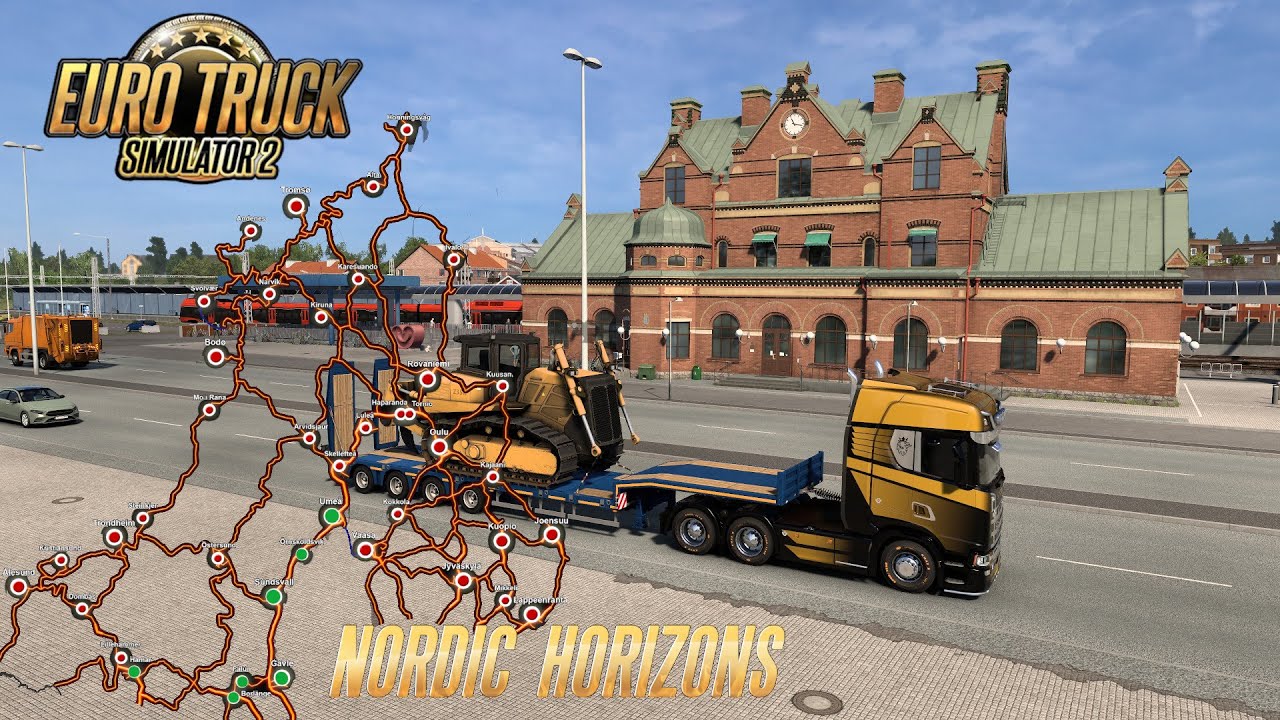 Euro Truck Simulator 2 Nordic Horizons DLC Gameplay City Umeå Sweden #07