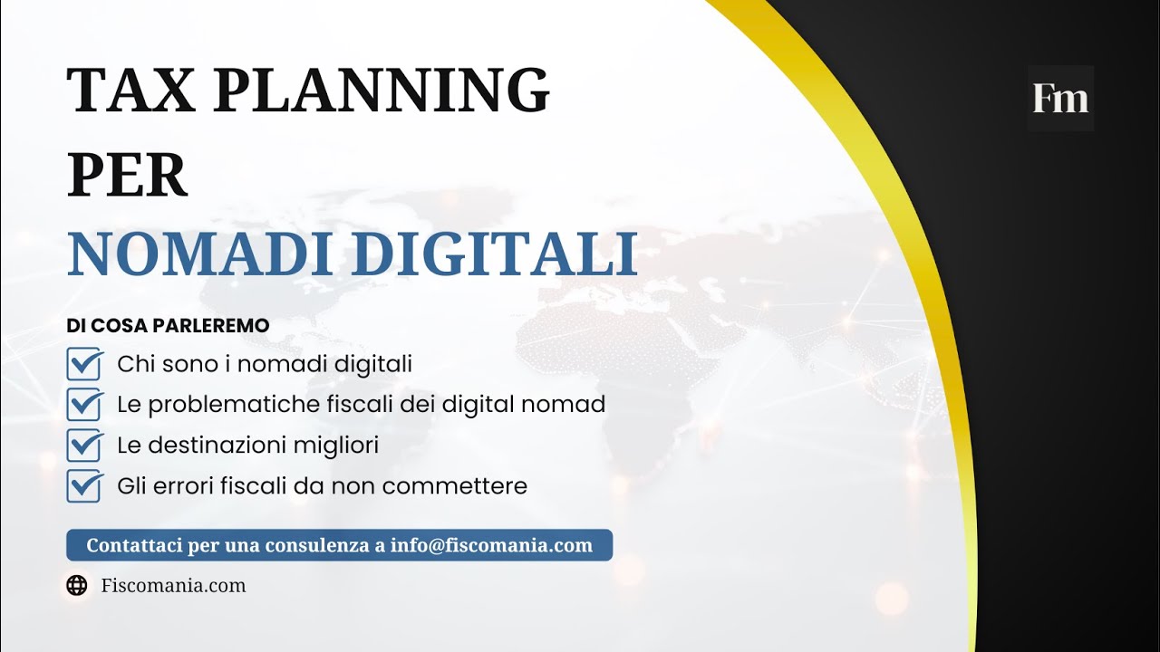 Tax planning per nomadi digitali