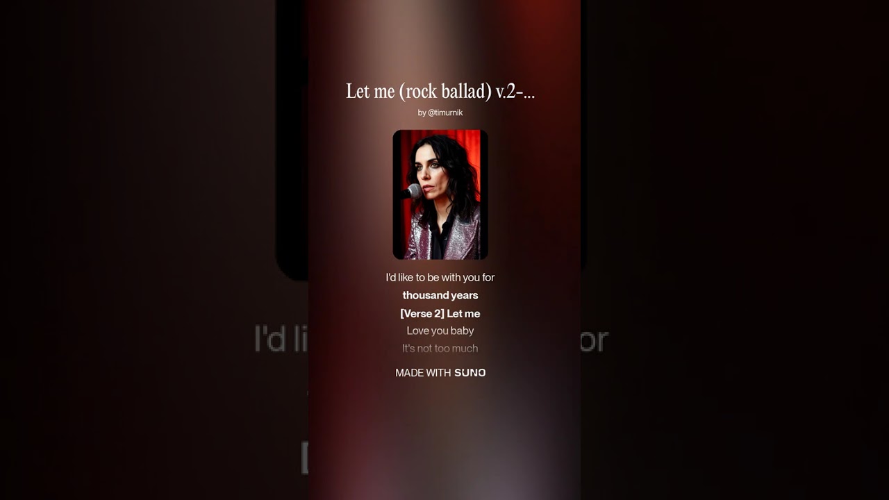 Let me (by Dory Blaze) rock ballad v 2.1