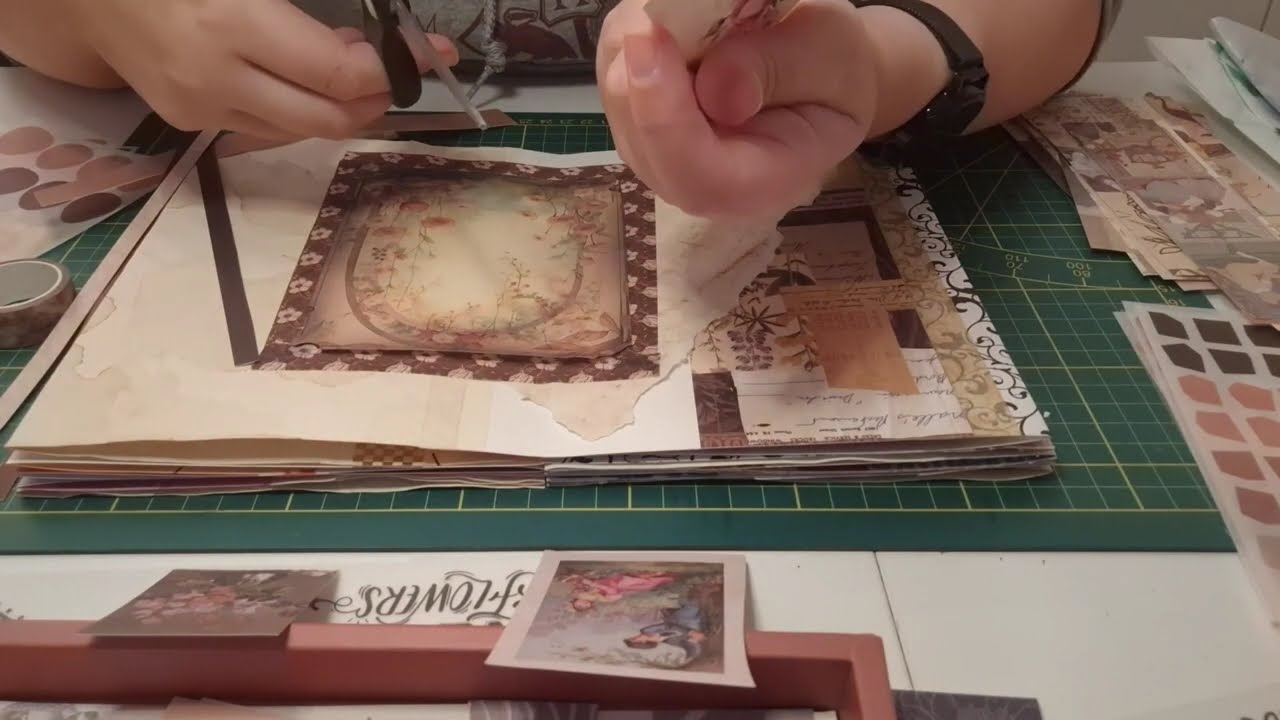 Dreamy vintage spread - A scrapbooking page