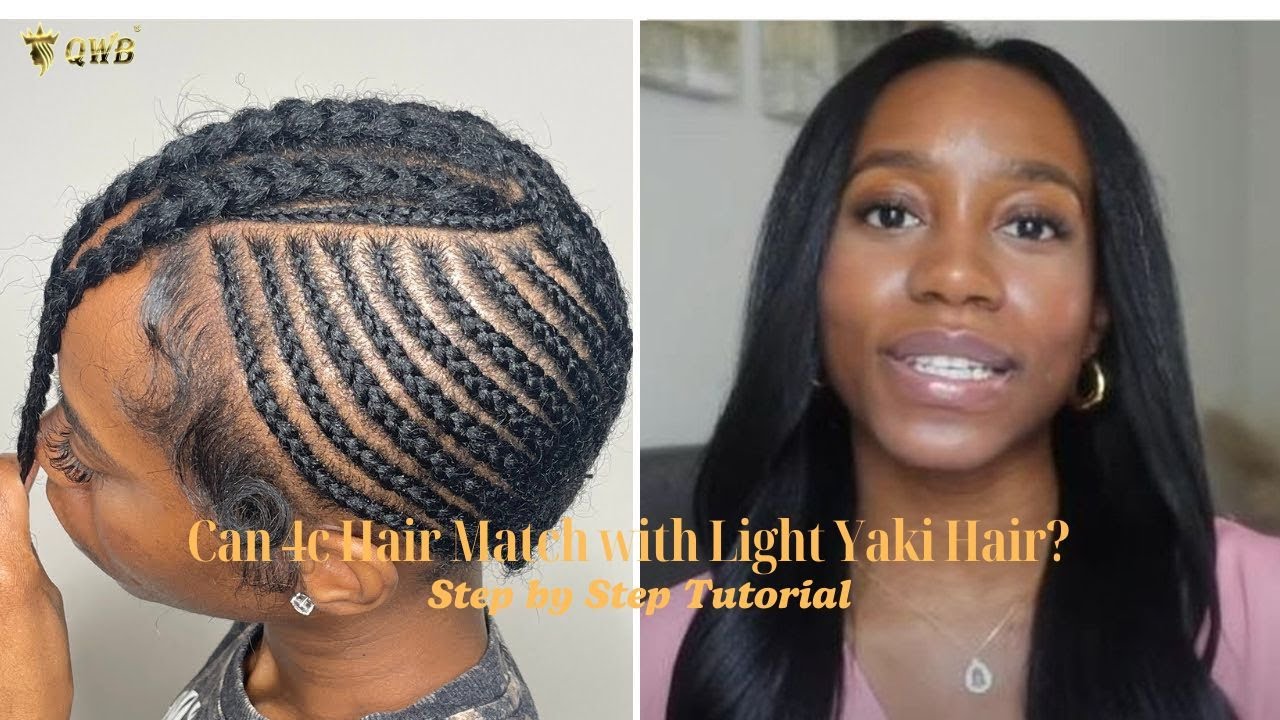 Sew In Light Yaki Hair on 4C Hair & How's the Transformation❓ Quick Tutorial+Queen Weave Beauty