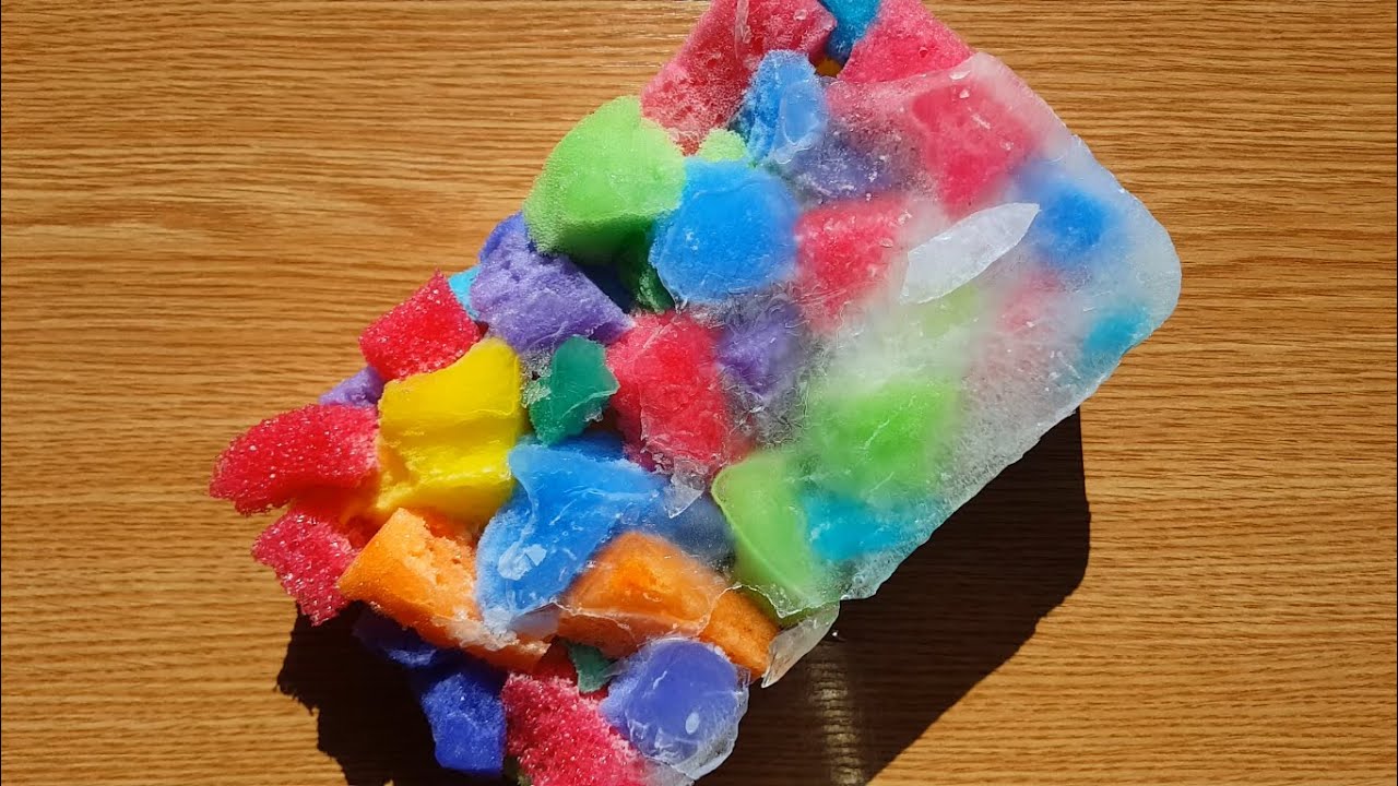 Frozen sponge bits tapping & crushing/ripping |WATCH IN HD|