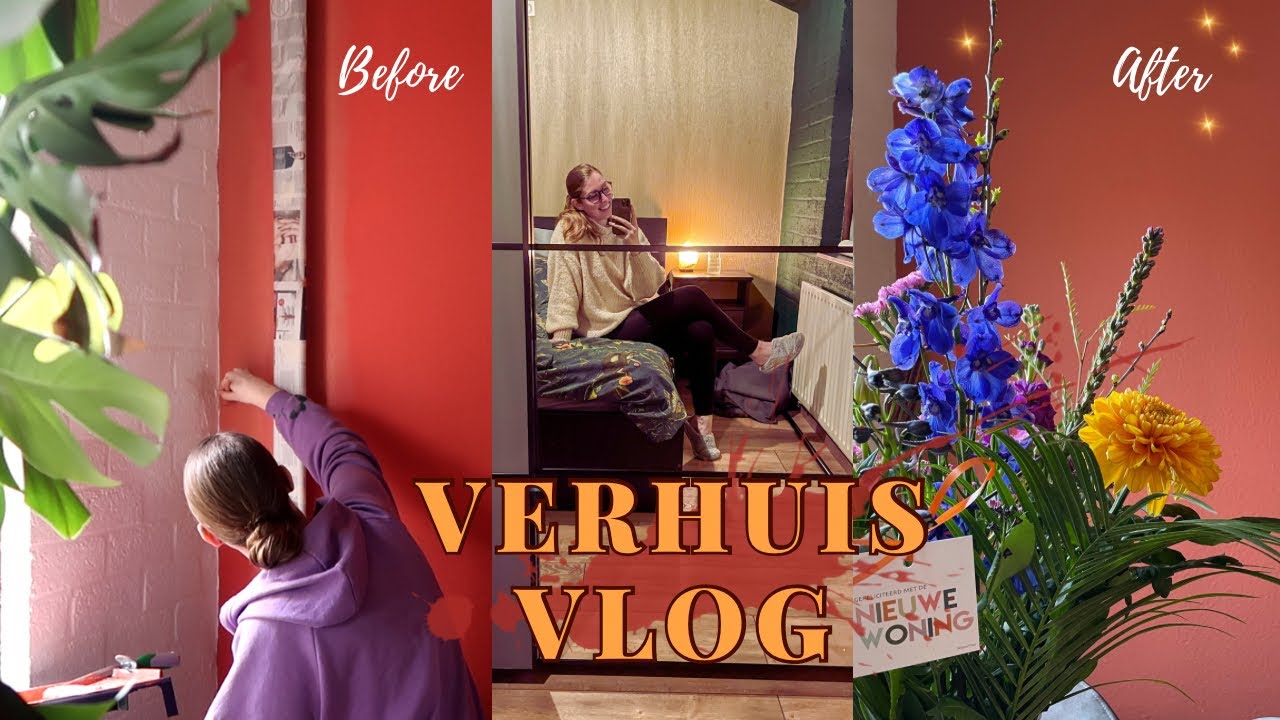 Huiskamer schilderen🏡 & weer aan het werk!💻 | Verhuisvlog #4