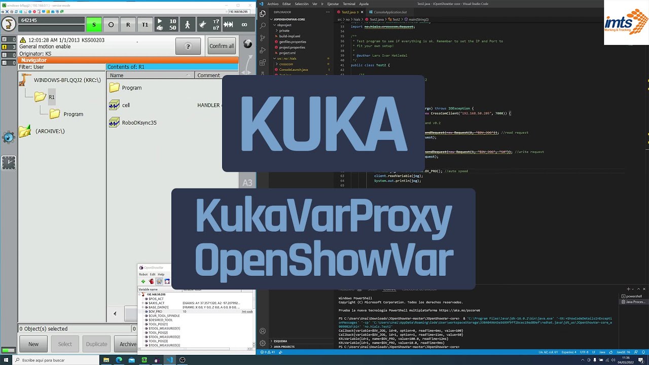 Программирование KUKA, доступ к глобальным переменным с помощью kukavarproxy и openshowvar