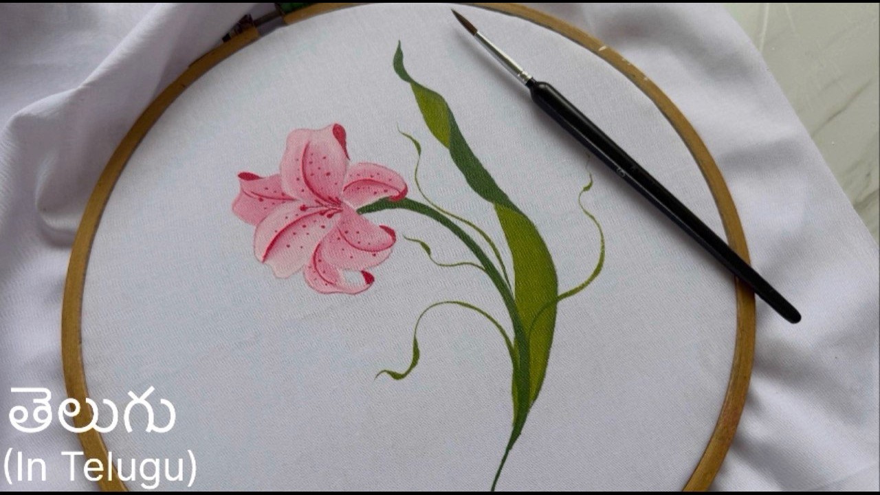 Tiger Lily Fabric Painting Tutorial | Fabric Painting for Beginners | Fabric Painting Tips