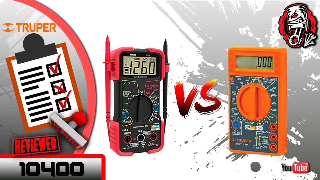 1067 | TRUPER MULTIMETRO 10400 VS MULTIMETRO INNOVA 3320