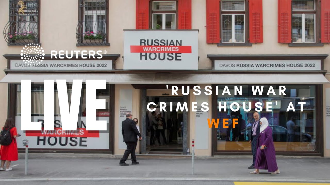 LIVE: 'Russian War Crimes House' opens at Davos