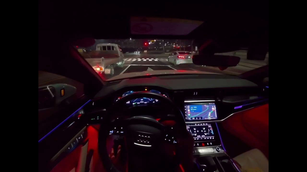 Audi A7 55 TFSI Night Drive POV