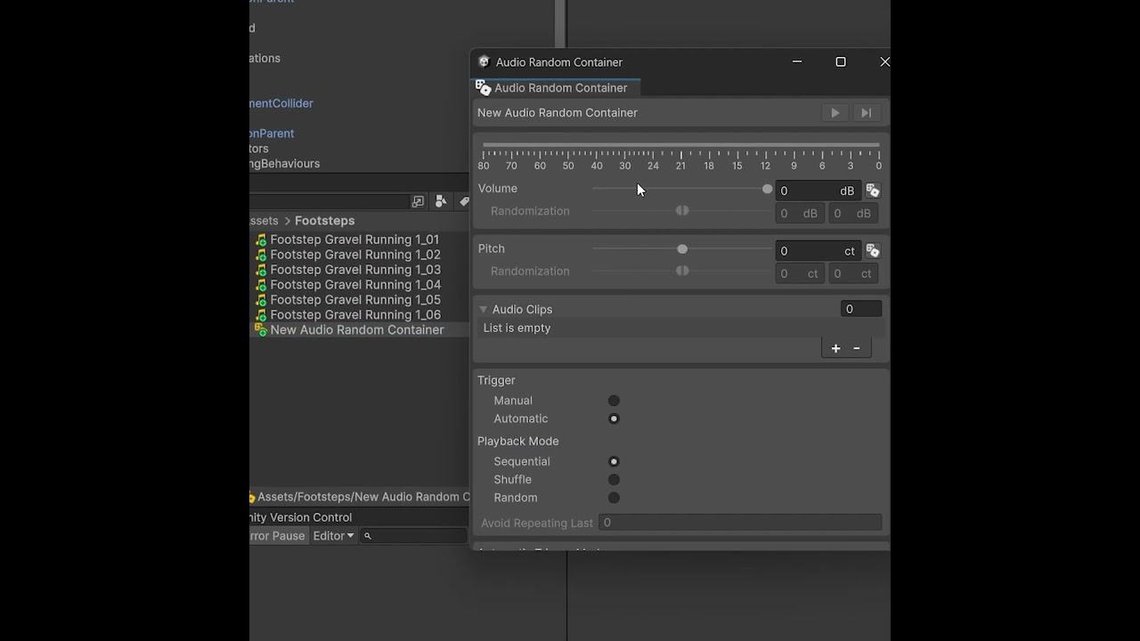 Better Game Sound Effects with Audio Random Container in Unity 2023 #unitytips