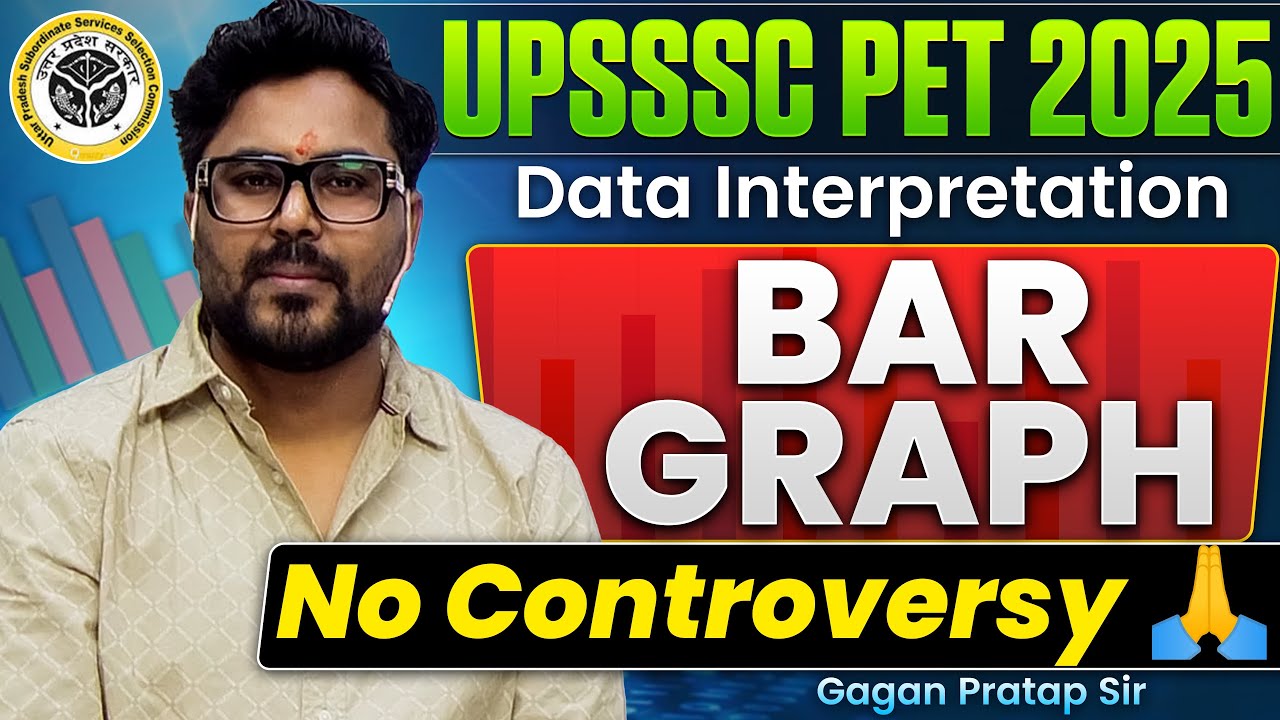 UPSSSC PET 2025 | Data Interpretation (Bar Graph) No Controversy @reasoningrunway Gagan Sir #upsssc