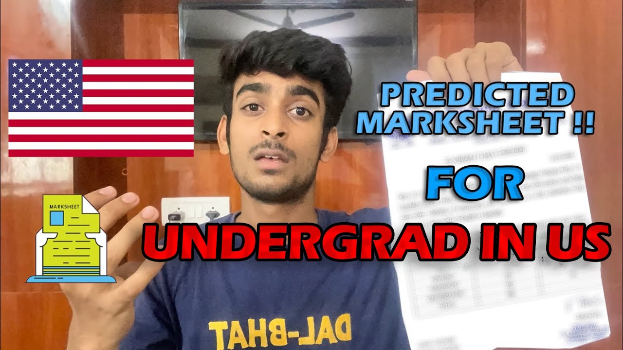 What is Predicted Mark Sheet?? | High School Students | Undergrad in the USA |