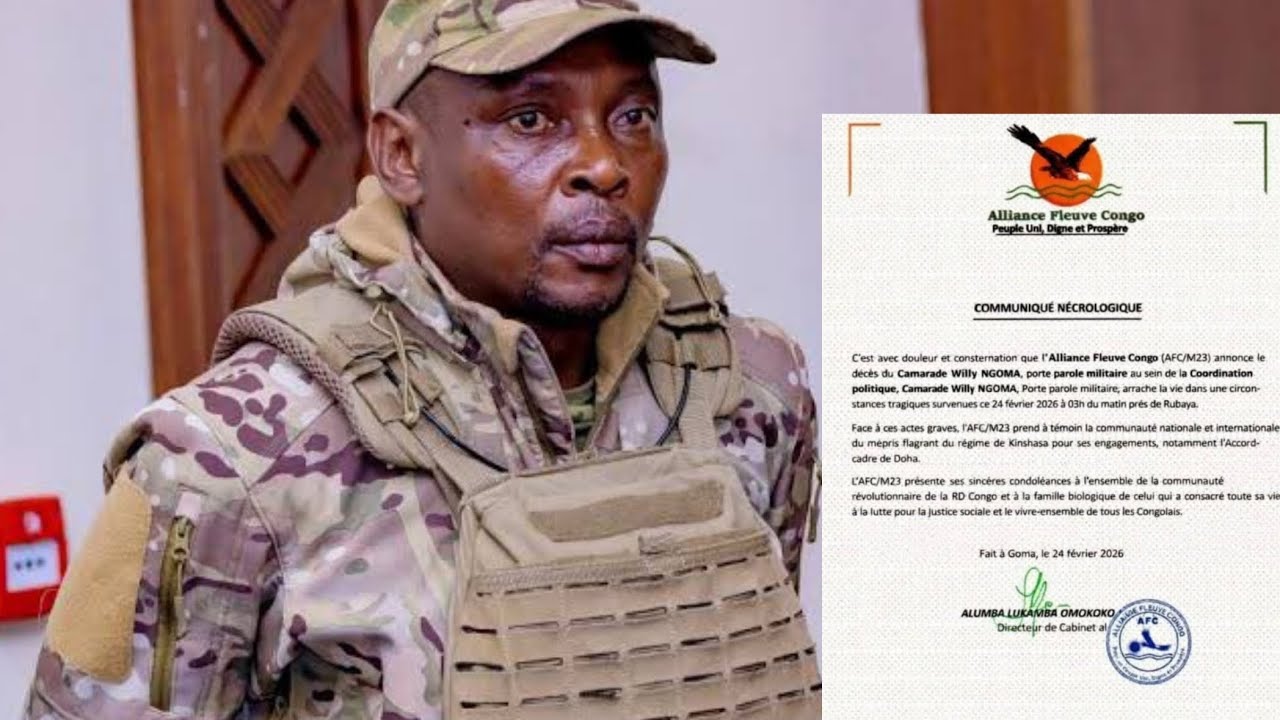 🔴URGENT : DÉCÈS DE WILLY NGOMA DE L'AFC/M23/RDF DONC EUX AUSSI MEURENT ? LA JUSTICE POUR LA CONGO !