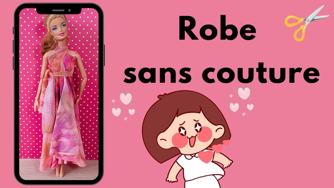 Robe pour Barbie et poupée facile sans couture patron gratuit
