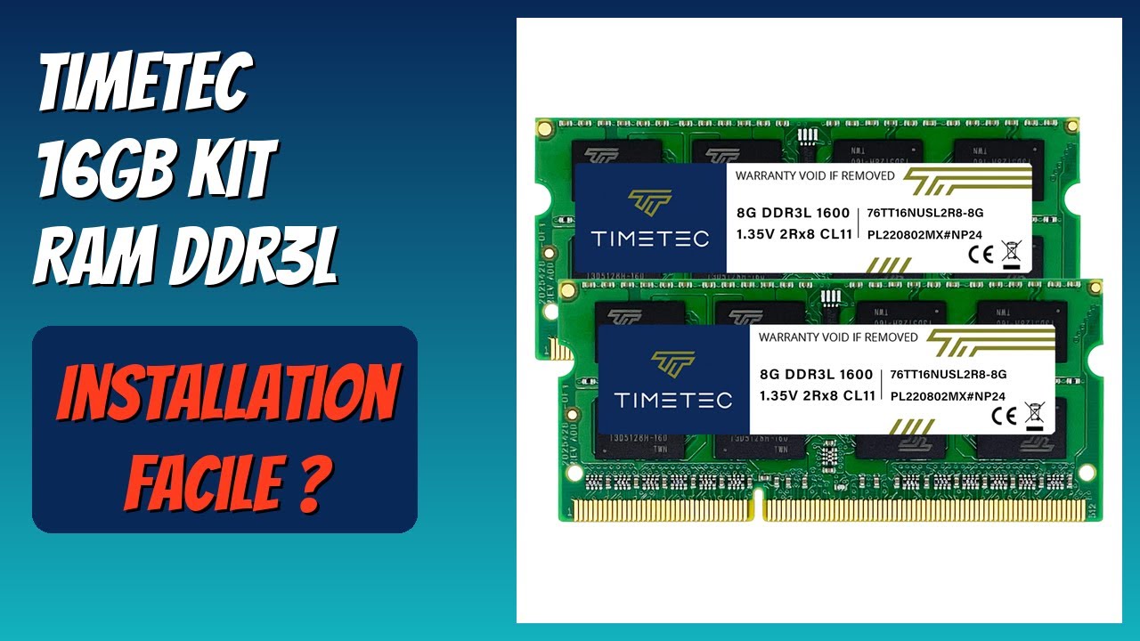 AVIS (2026) : Timetec 16GB Kit RAM DDR3L. DÉTAILS