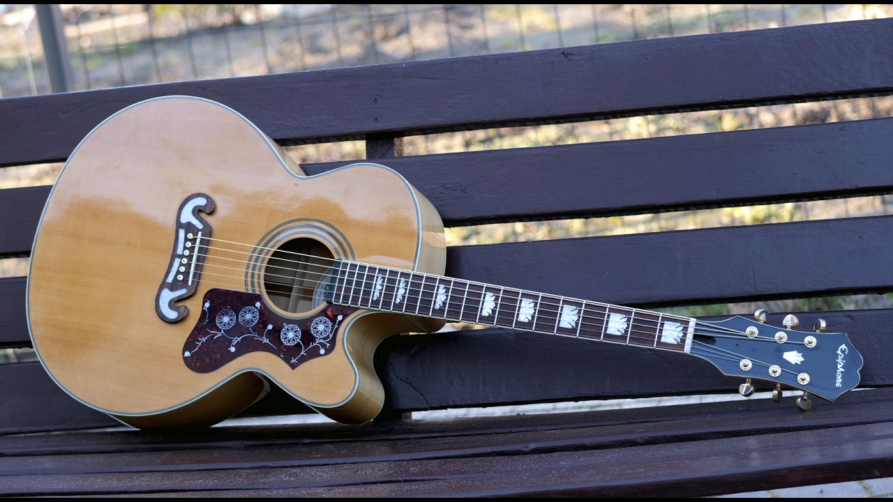Epiphone EJ-200CEN || Setup + siodełko NUT