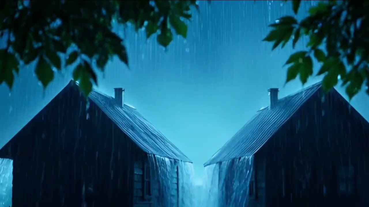CAN’T SLEEP? Try This 2 Hours Heavy Night Rain 🌧️ Fall Asleep Fast
