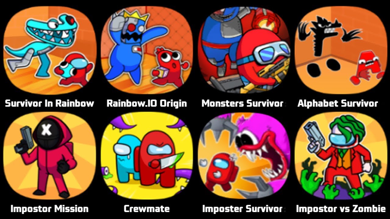 Survivor In Rainbow Monster, Rainbow.io Origin Story, Choo Choo Survival, Alphabet Survivor
