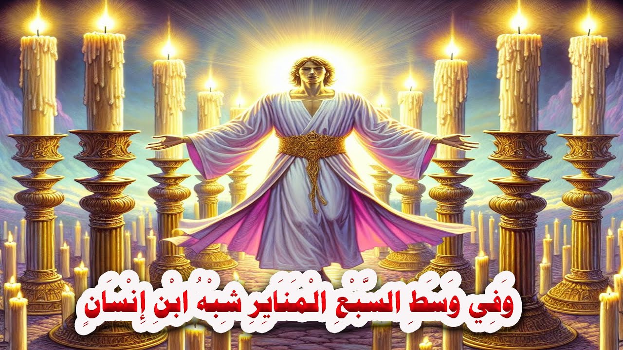 وَفِي وَسَطِ السَّبْعِ الْمَنَايِرِ شِبْهُ ابْنِ إِنْسَانٍ
