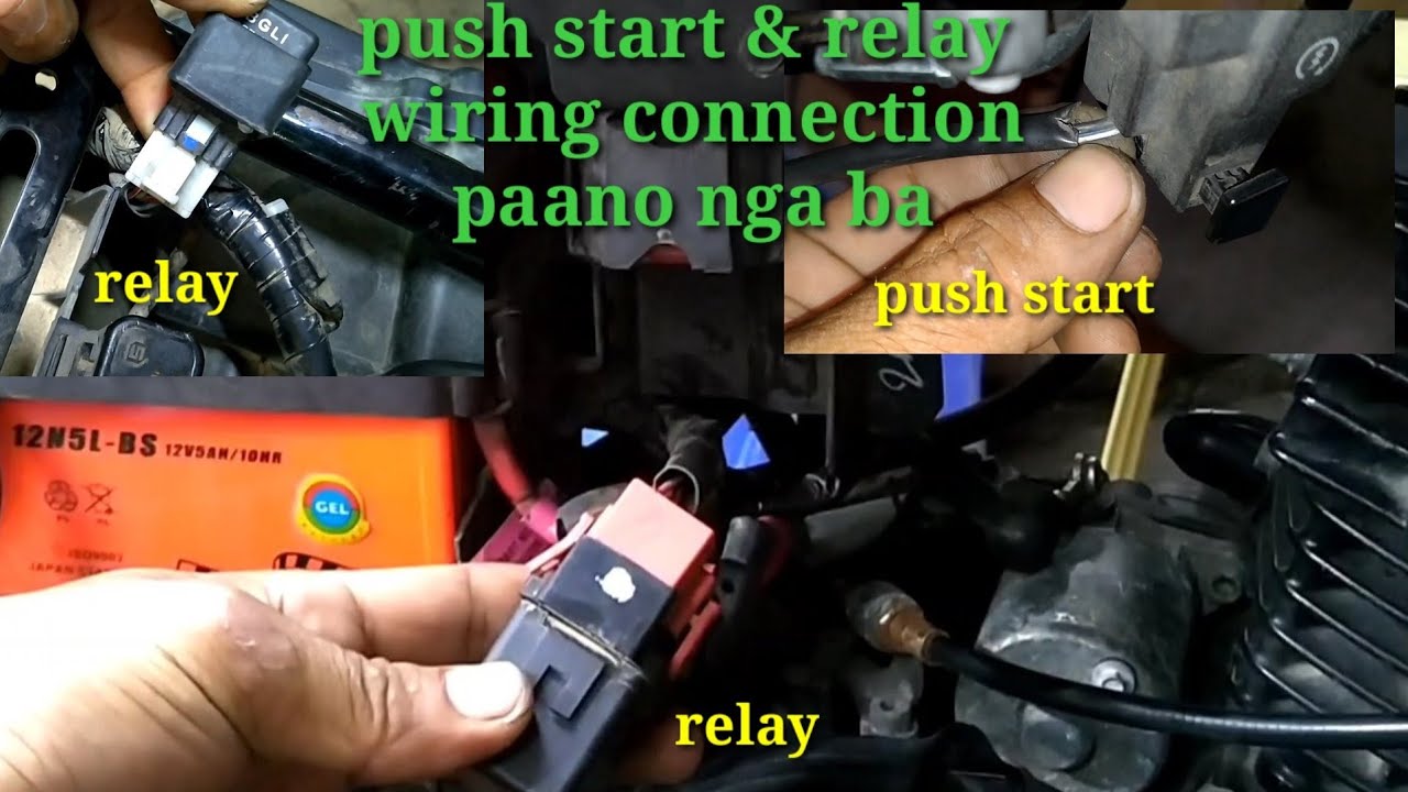 Push start and relay wiring connections Yamaha ytx