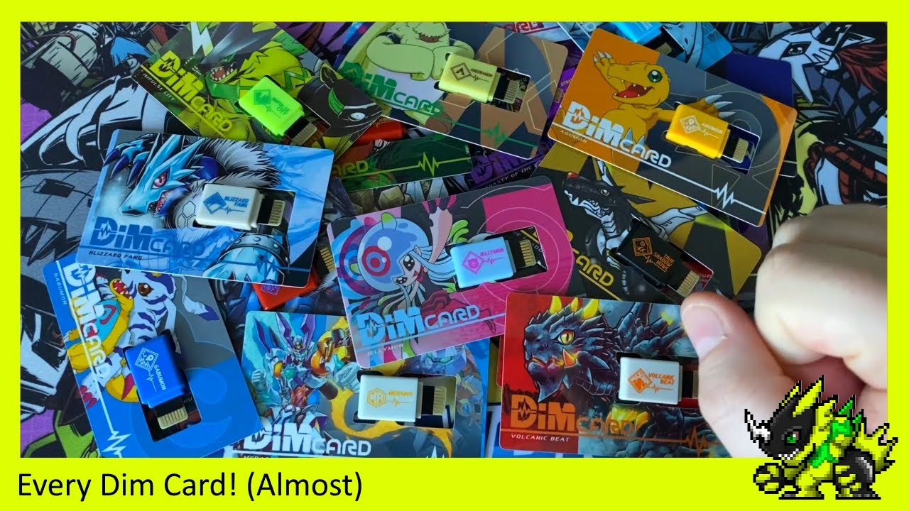 Every Dim Card for the Digimon Vital Bracelet (Almost!) - Feb 2022