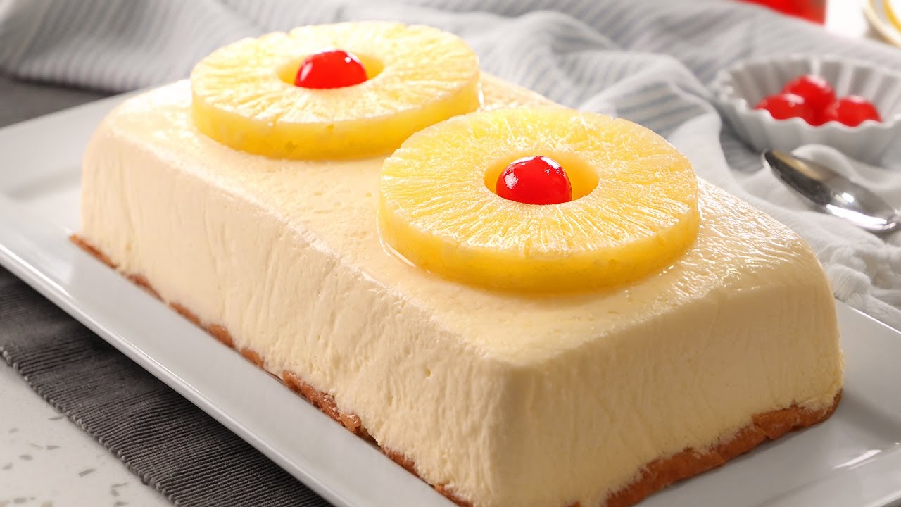 Tarta de Piña sin Horno | Postre muy Fácil, Rápido y Delicioso
